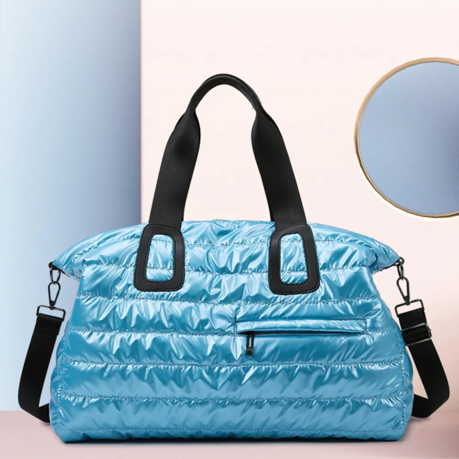 Quilted Nylon Oversize Travel Bag - Image 6