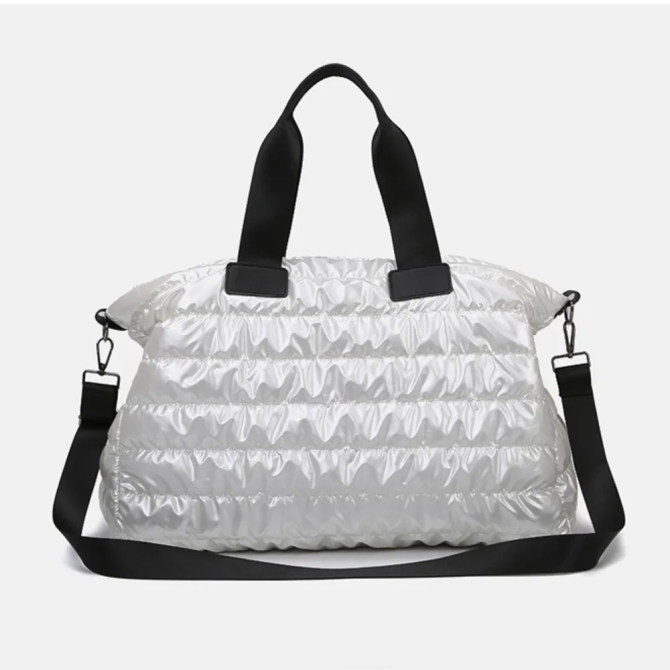 Quilted Nylon Oversize Travel Bag - Image 9