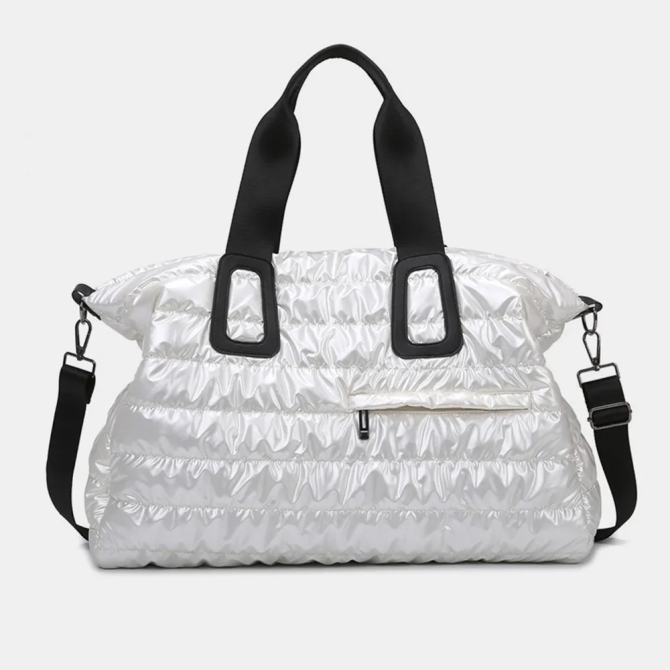 Quilted Nylon Oversize Travel Bag - Image 8