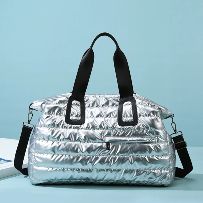 Quilted Nylon Oversize Travel Bag - Image 3