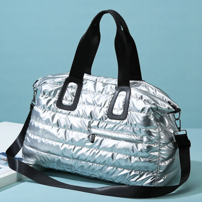 Quilted Nylon Oversize Travel Bag - Image 2