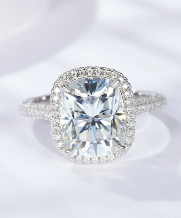 Adored 6 Carat Moissanite Halo Ring