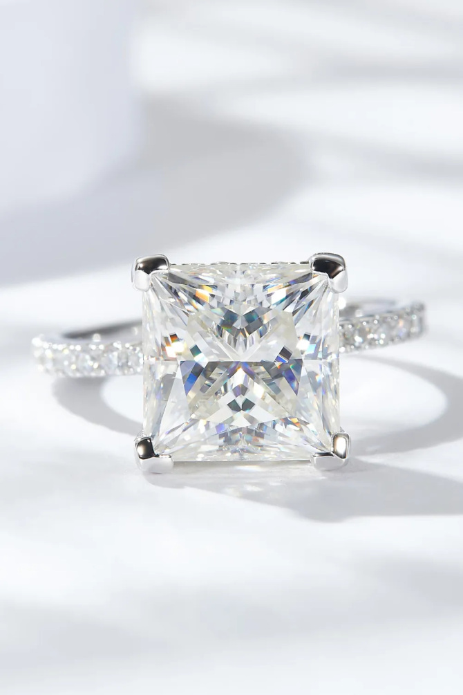 5.52 Carat Moissanite Side Stone Ring - Image 5