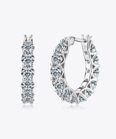 7.2 Carat Moissanite 925 Sterling Silver Earrings