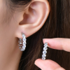7.2 Carat Moissanite 925 Sterling Silver Earrings - Image 7