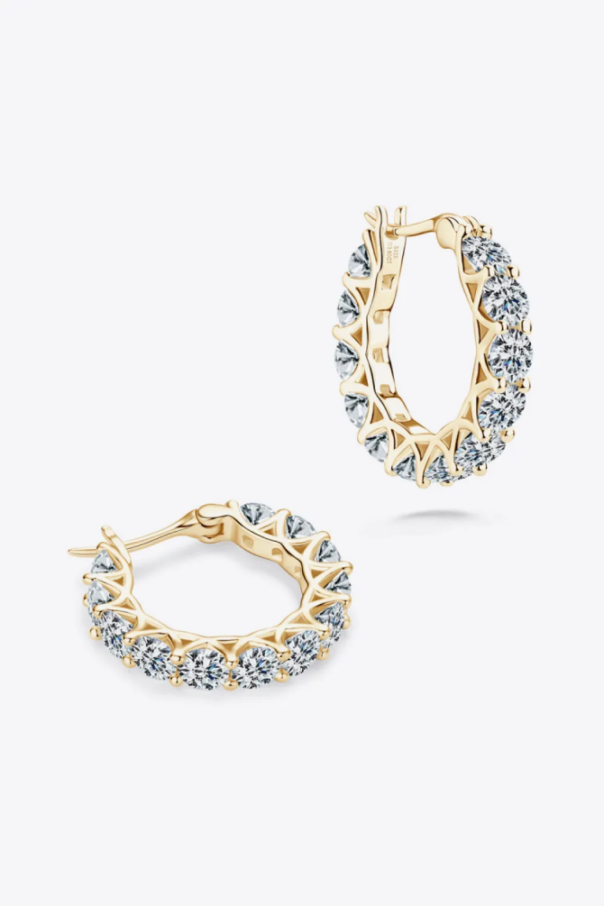 7.2 Carat Moissanite 925 Sterling Silver Earrings - Image 5