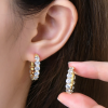 7.2 Carat Moissanite 925 Sterling Silver Earrings - Image 4