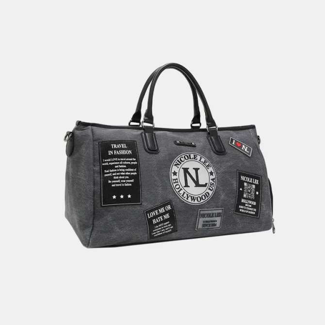 Nicole Lee USA Denim Patch Duffel - Image 5