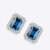 2 Carat Moissanite Stud Earrings in Indigo - Image 2
