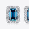 2 Carat Moissanite Stud Earrings in Indigo - Image 3