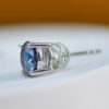 2 Carat Moissanite Four-Prong Platinum-Plated Earrings - Image 6