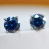 2 Carat Moissanite Four-Prong Platinum-Plated Earrings - Image 2