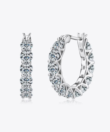 7.2 Carat Moissanite 925 Sterling Silver Earrings