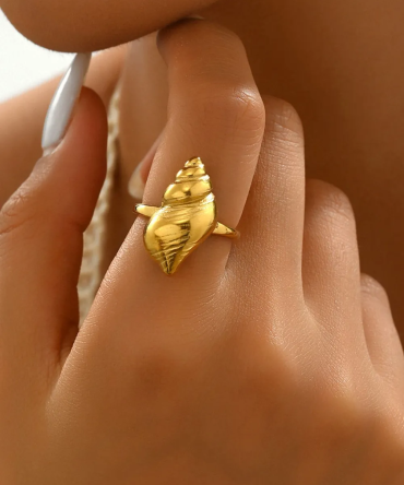 18K Gold-Plated Snail Ring