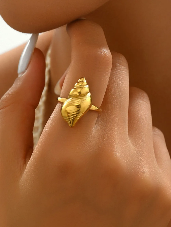 18K Gold-Plated Snail Ring