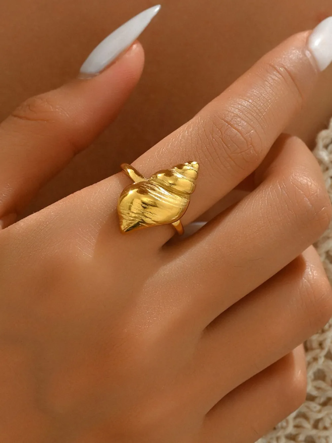 18K Gold-Plated Snail Ring - Image 2