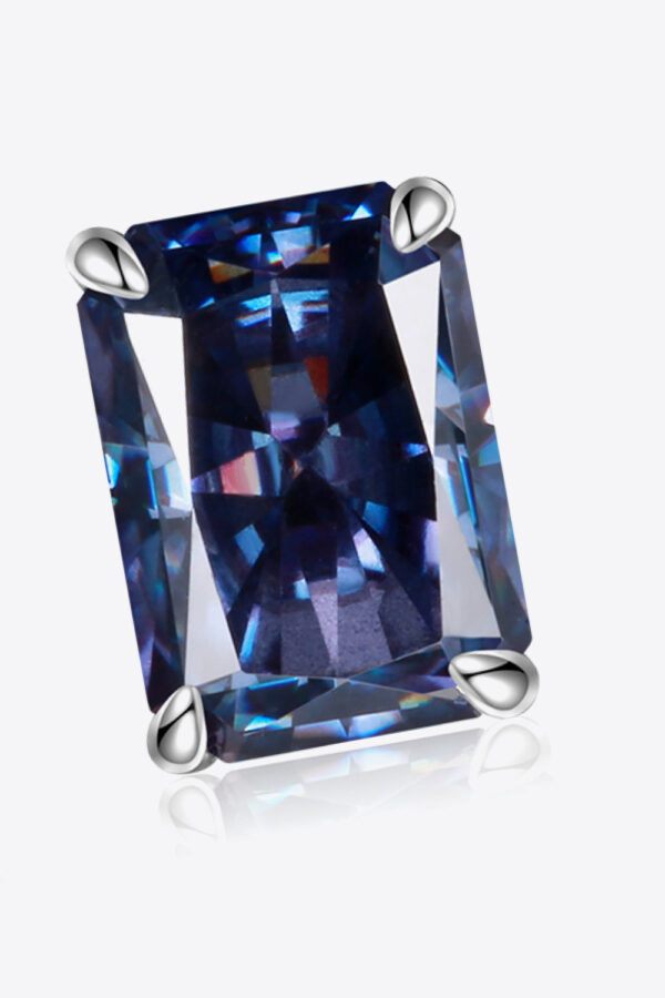 2 carat rectangle moissanite 4 prong stud earrings