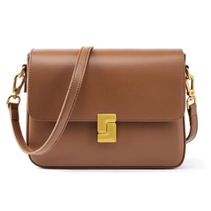 women’s genuine leather crossbody shoulder bag – vintage handbag with adjustable strap