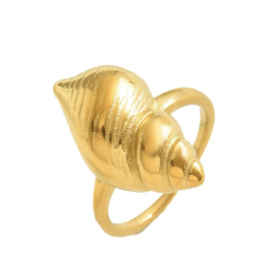 18k gold plated snail ring