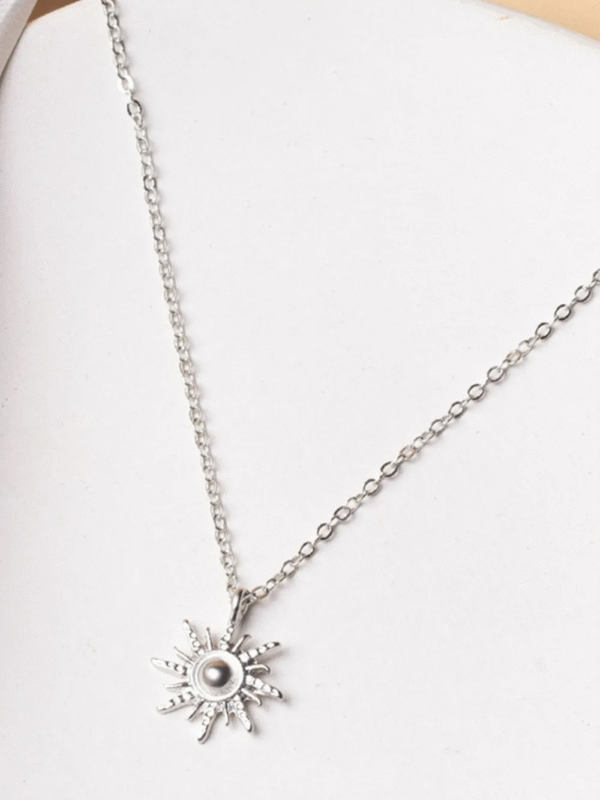zinc alloy sun pendant necklace
