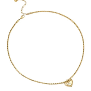 18k gold plated stainless steel heart pendant necklace